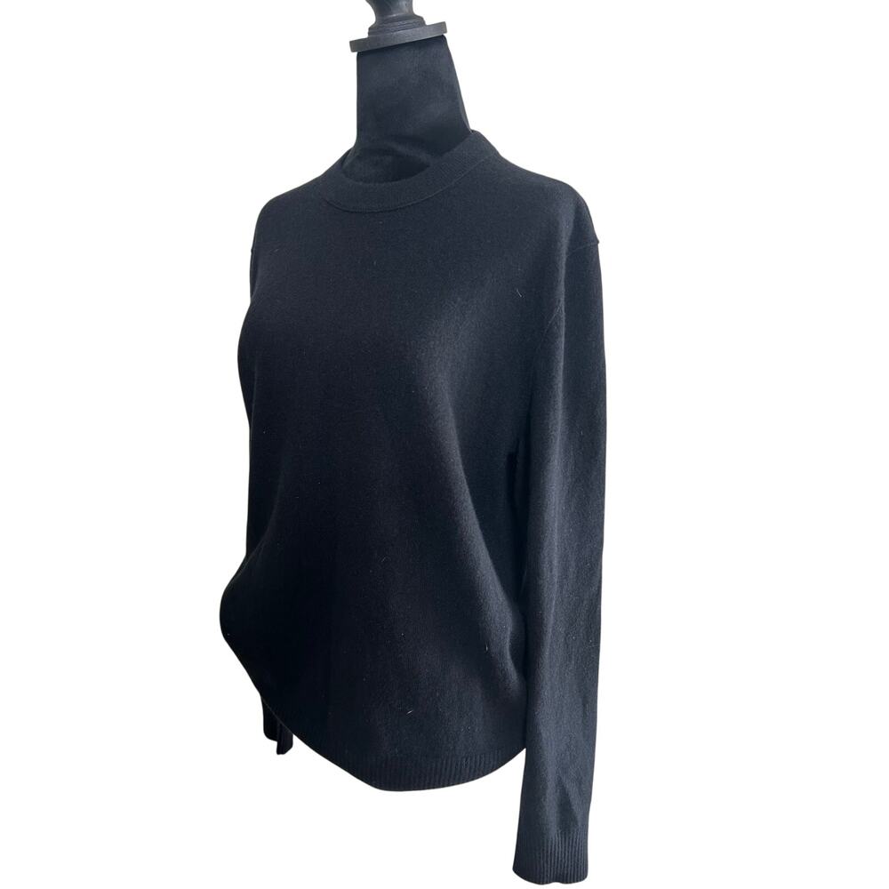 Banana Republic Cashmere Sweater Black Classic Crewneck Soft Luxury SZM - Picture 5 of 9